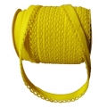 Biais picot uni jaune citron