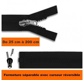Zip Fermeture éclair adaptable 80 cm avec curseur réversible : :  Cuisine et Maison