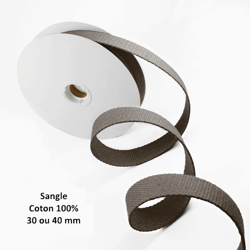 Sangle 30mm coton Vert Bouteille - Intermercerie