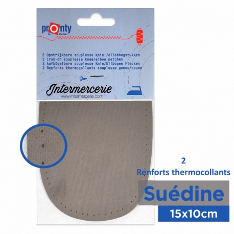 Renforts Thermocollants pour coudes ou genoux Gris clair