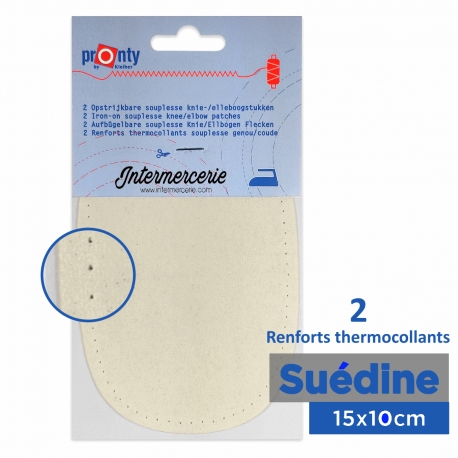 Renforts Thermocollants pour coudes ou genoux Ecru