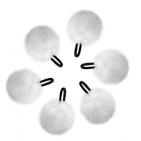 Pompons fourrures blanc