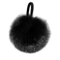 Pompons fourrures noir