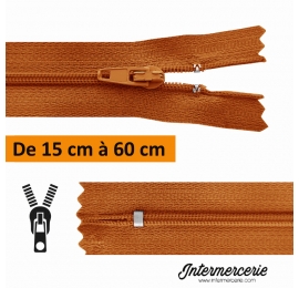 Fermeture éclair, jupe, robe, pantalon de 15 à 60 cm Renard Roux