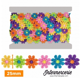 Guipure fleurs multicolor